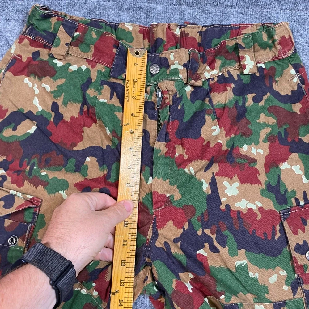 Swiss Military Alpenflage M70 Camo Cargo Field Pants Mens 30x30 Taz 83 Red Camo